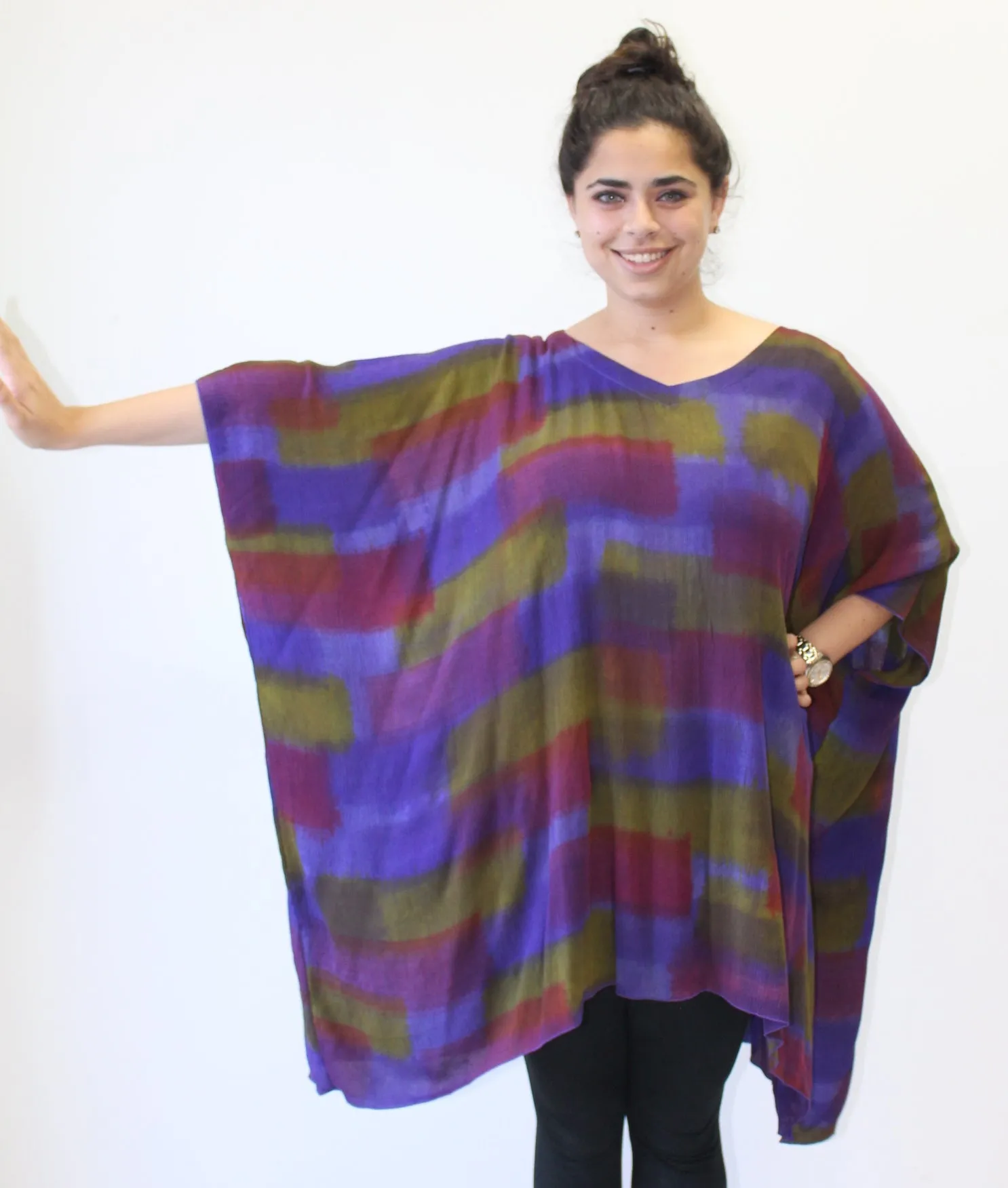 Hand Painted Katie Poncho Tunic