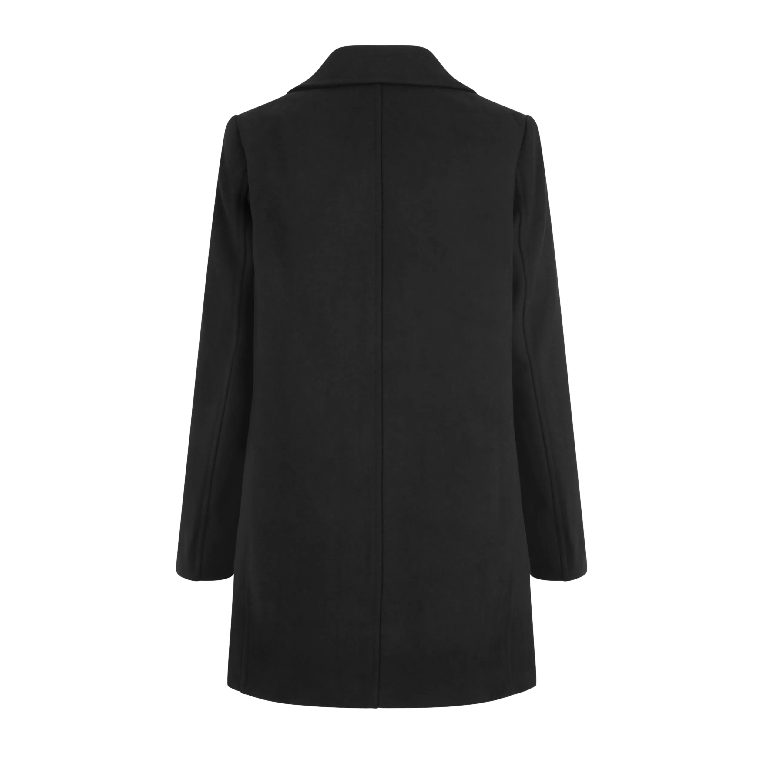 Haute Edition Women's Wool Blend Single Lapel Blazer Peacoat With Pockets