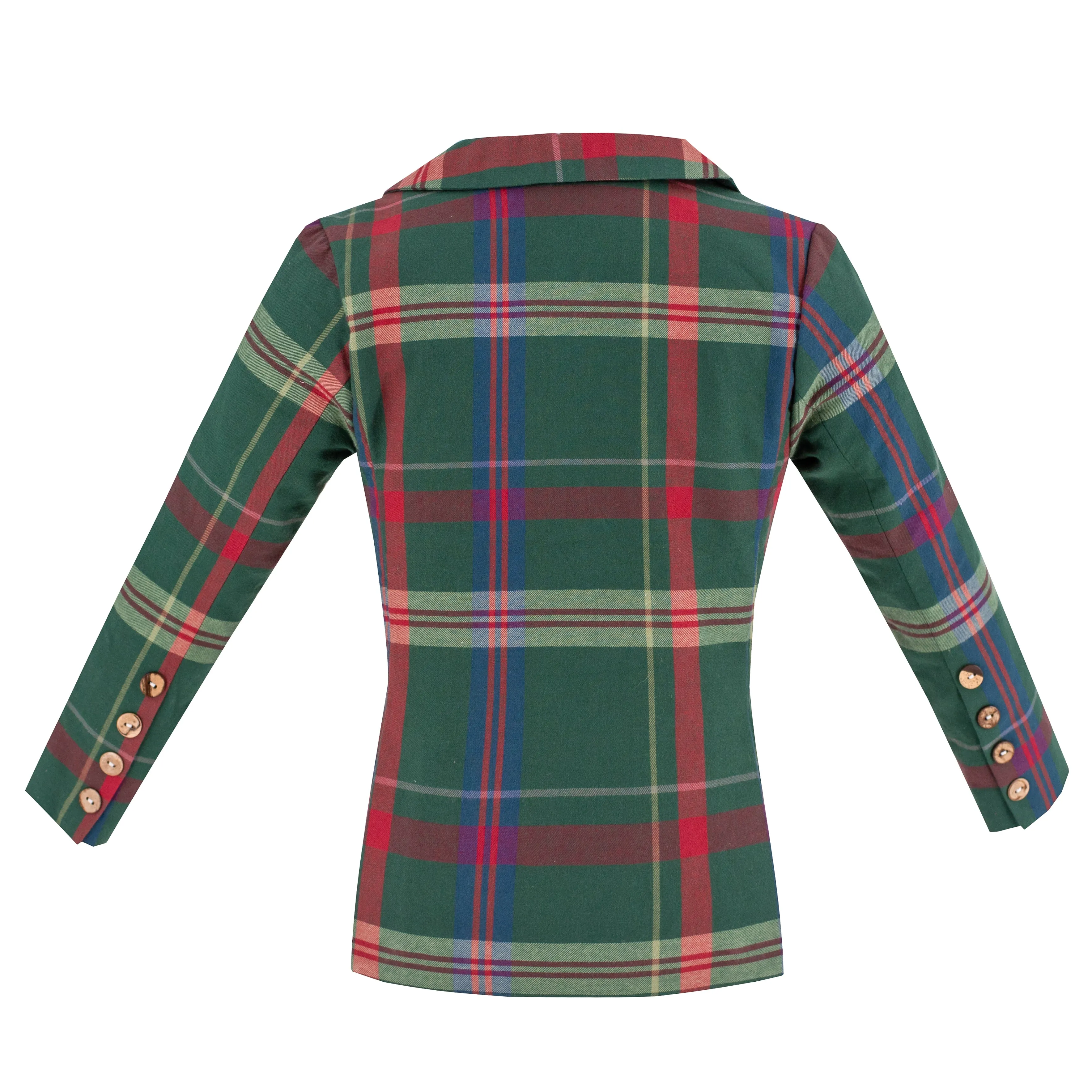 Hayden Boy Blazer - Green Tartan