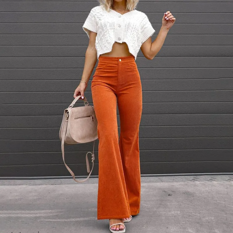 High-Waist Flared Pants