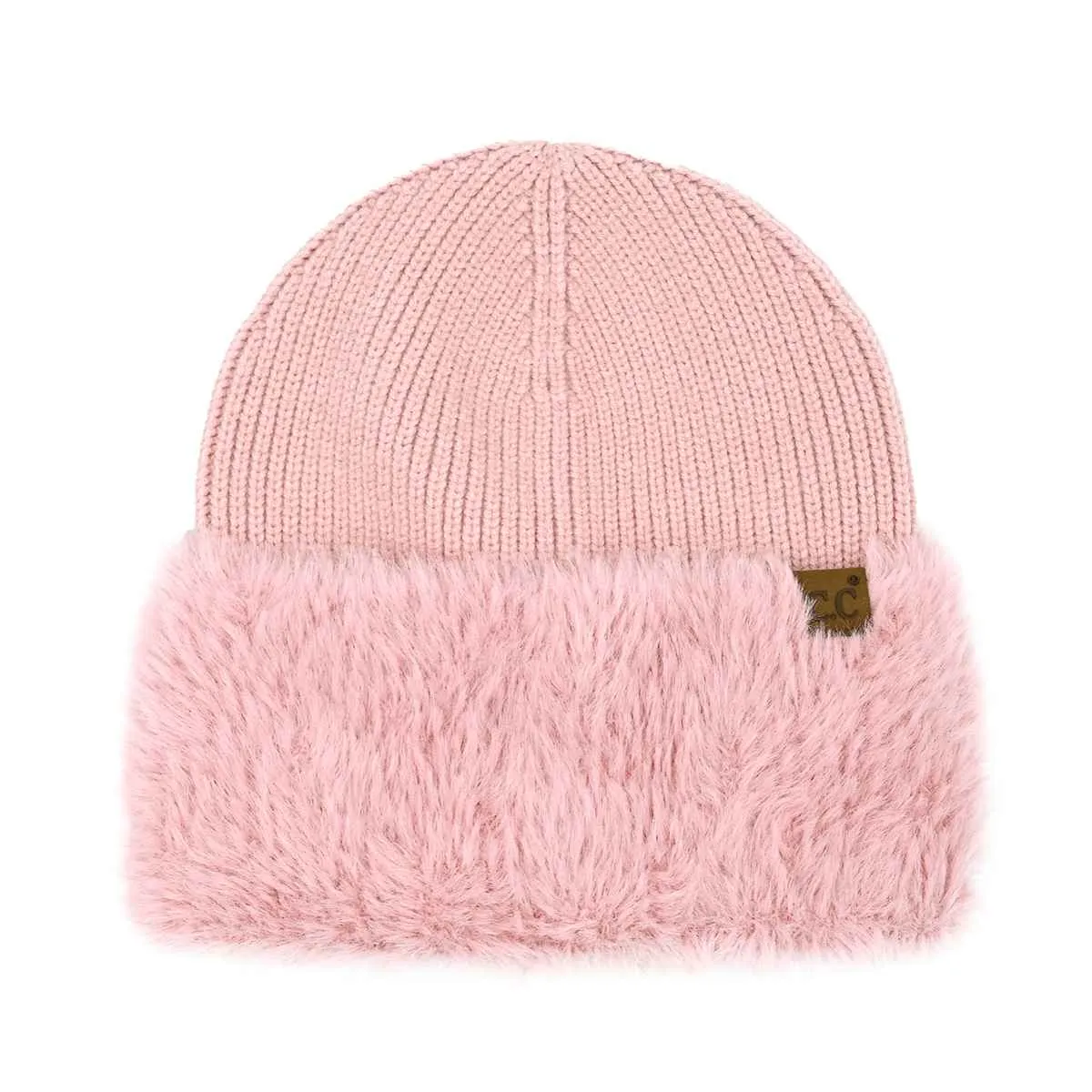 HTE0105 Faux Fur Cuff Beanie