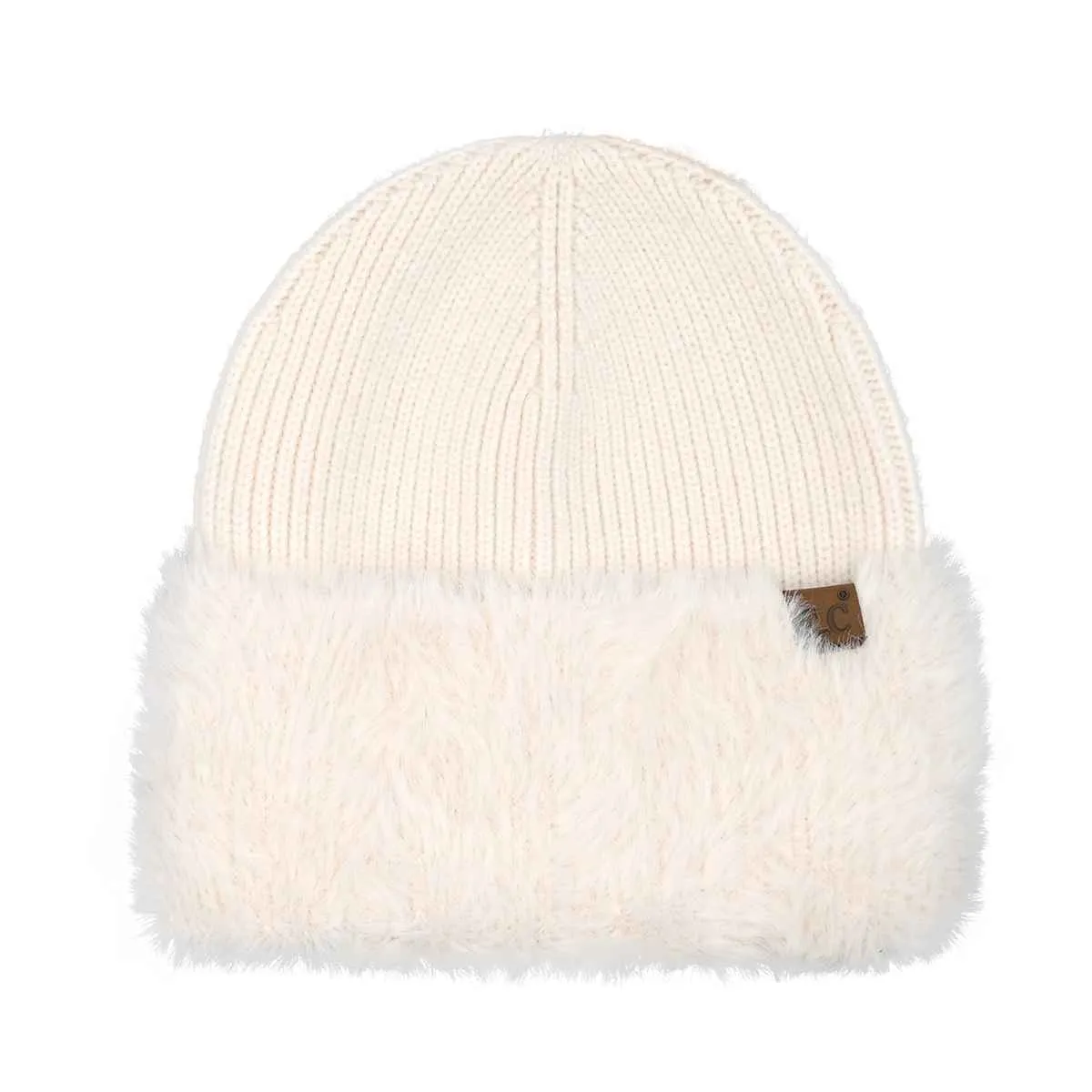 HTE0105 Faux Fur Cuff Beanie