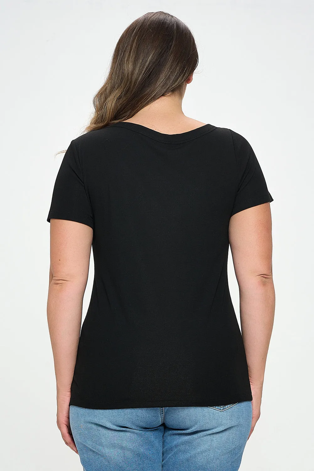 Just Beginning Unbalanced Tee - Black