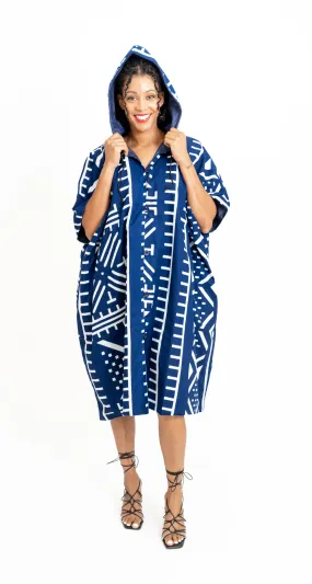 Kara Chic 7845D Authentic African Print Poncho