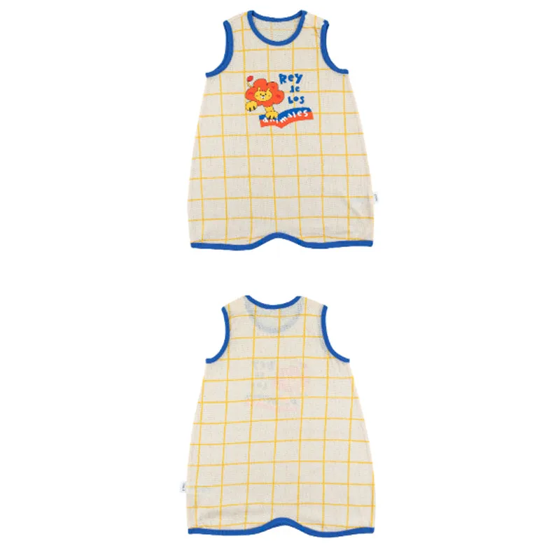 Kids Cotton Cool Mesh Sleeping Vest - Lion