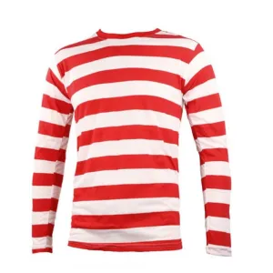 Kids Red & White Stripe Where's Wally Shirt