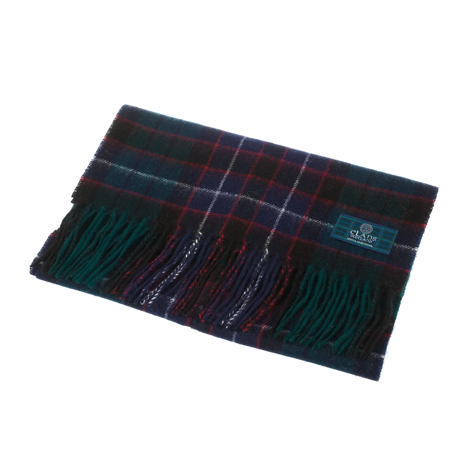 Lambswool Scottish Tartan Clan Scarf  Hunter