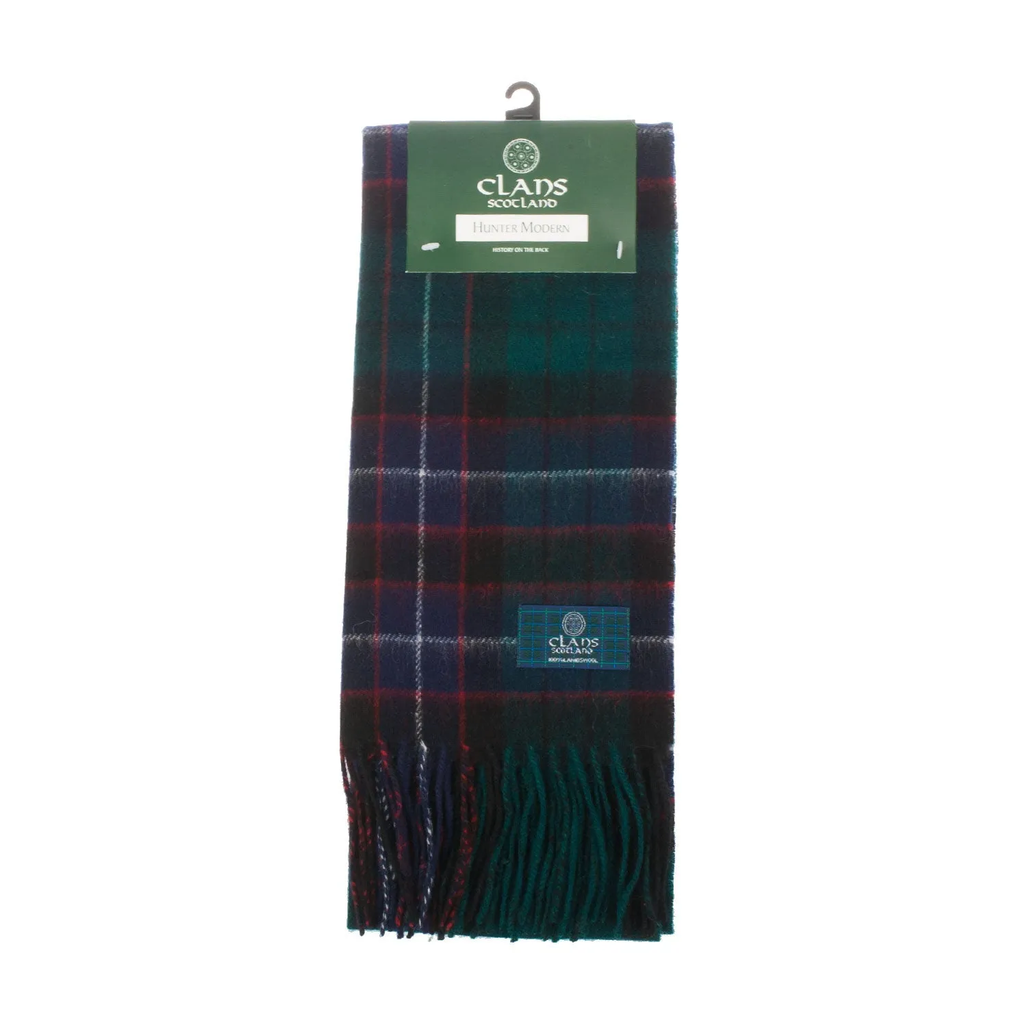 Lambswool Scottish Tartan Clan Scarf  Hunter