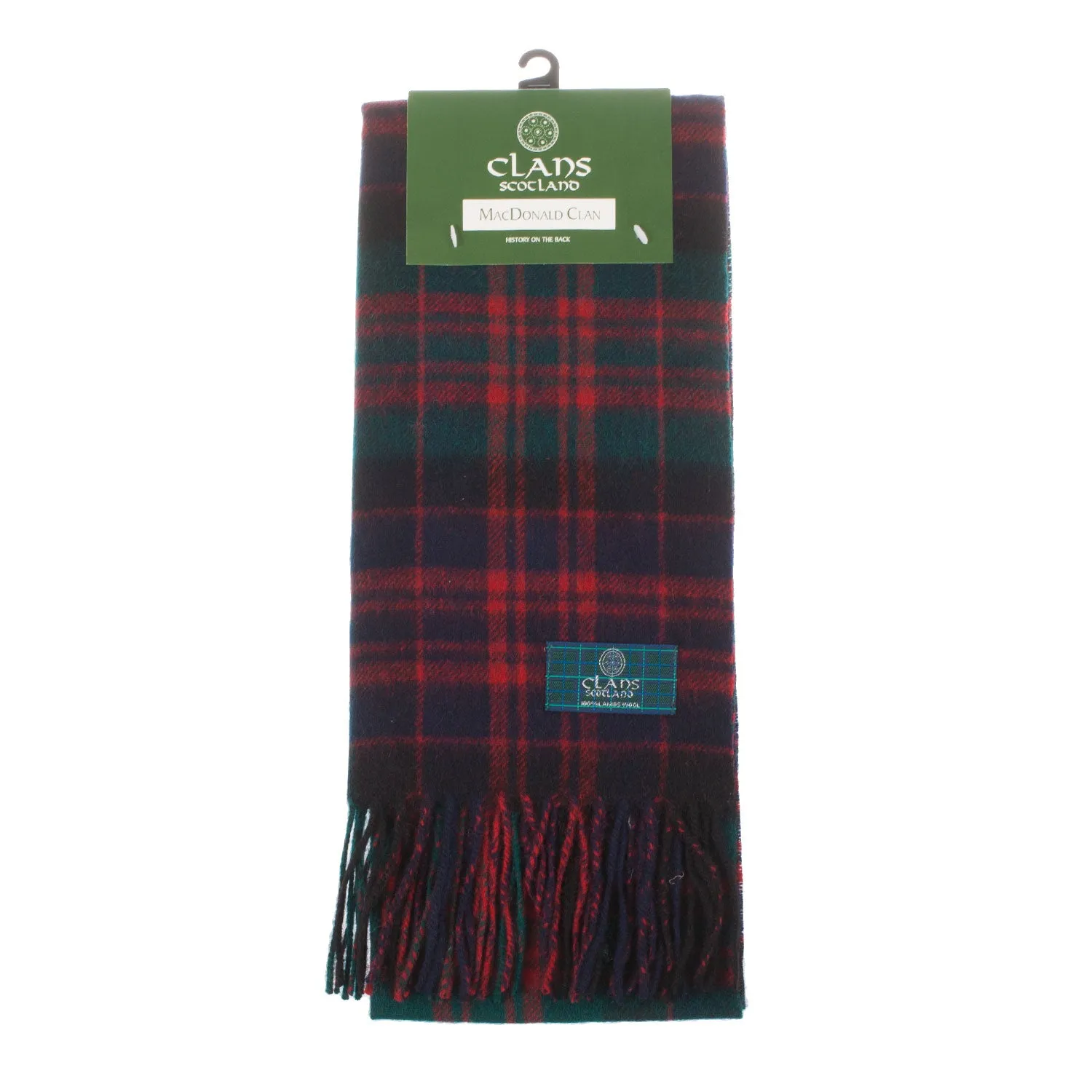 Lambswool Scottish Tartan Clan Scarf  Macdonald Clan