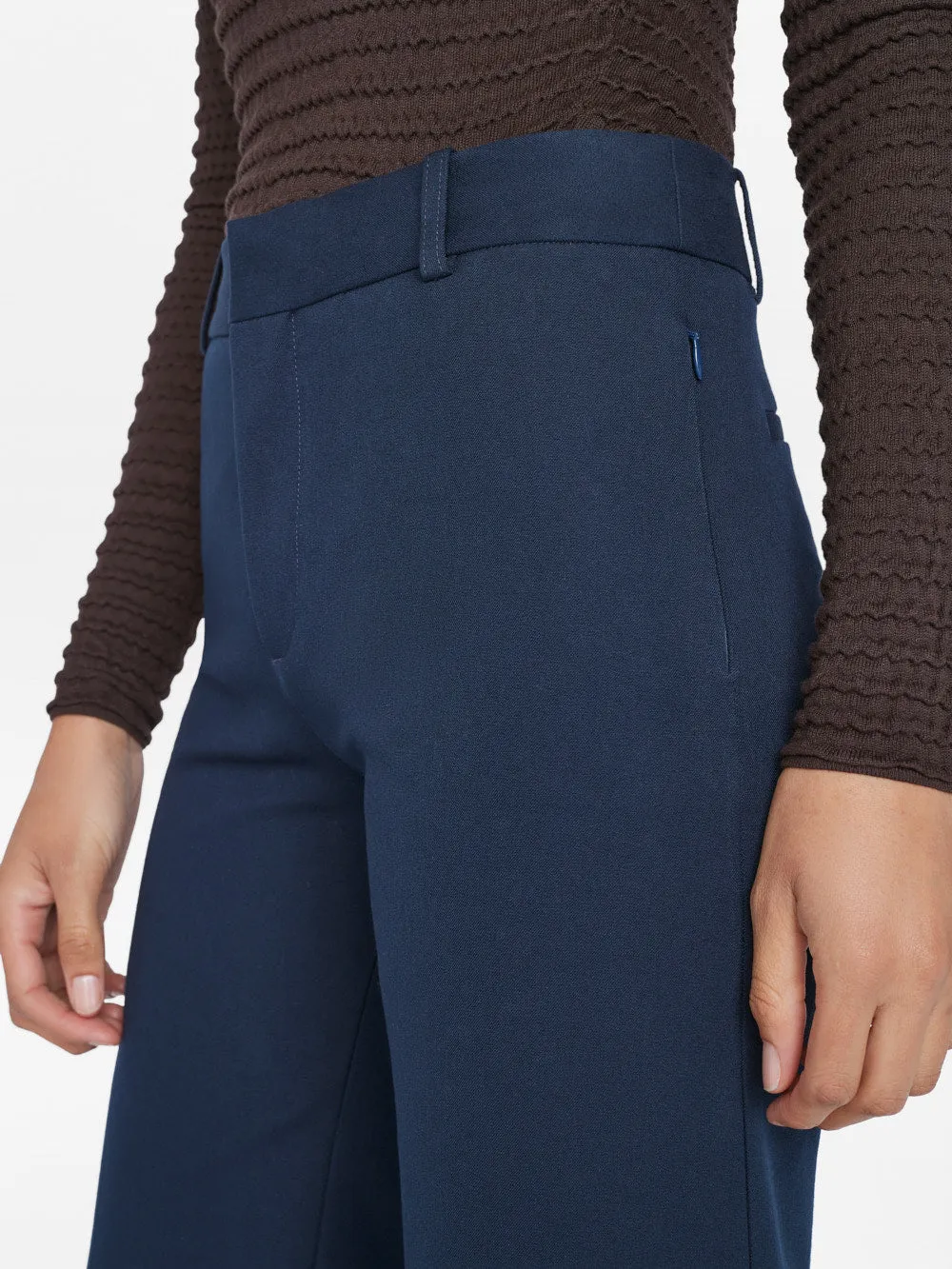 Le Crop Palazzo Trouser -- Navy