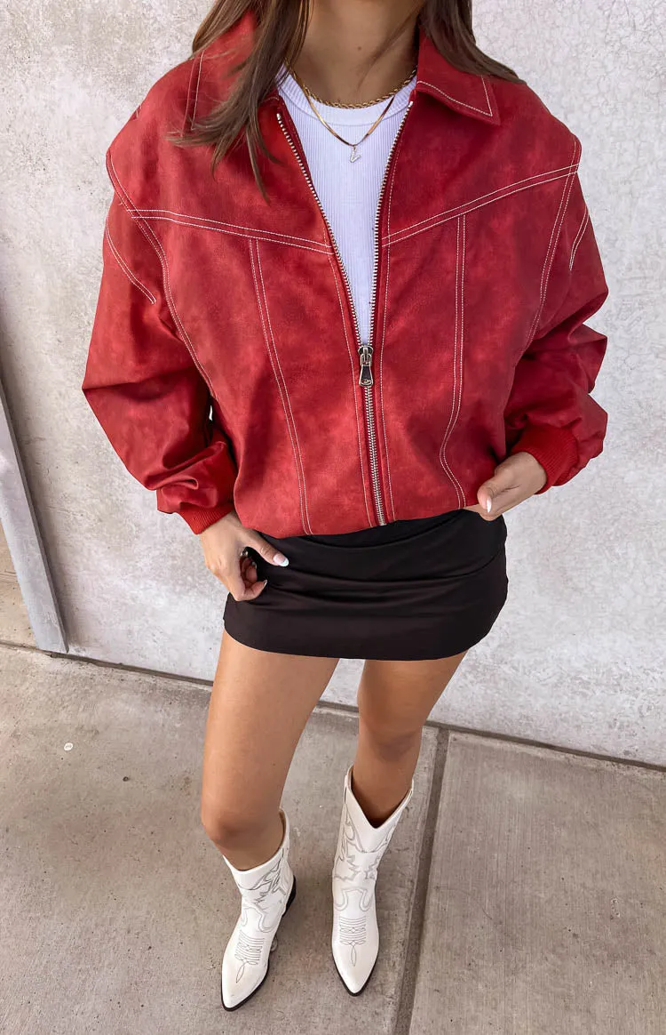 Lioness Vista Crimson Bomber Jacket