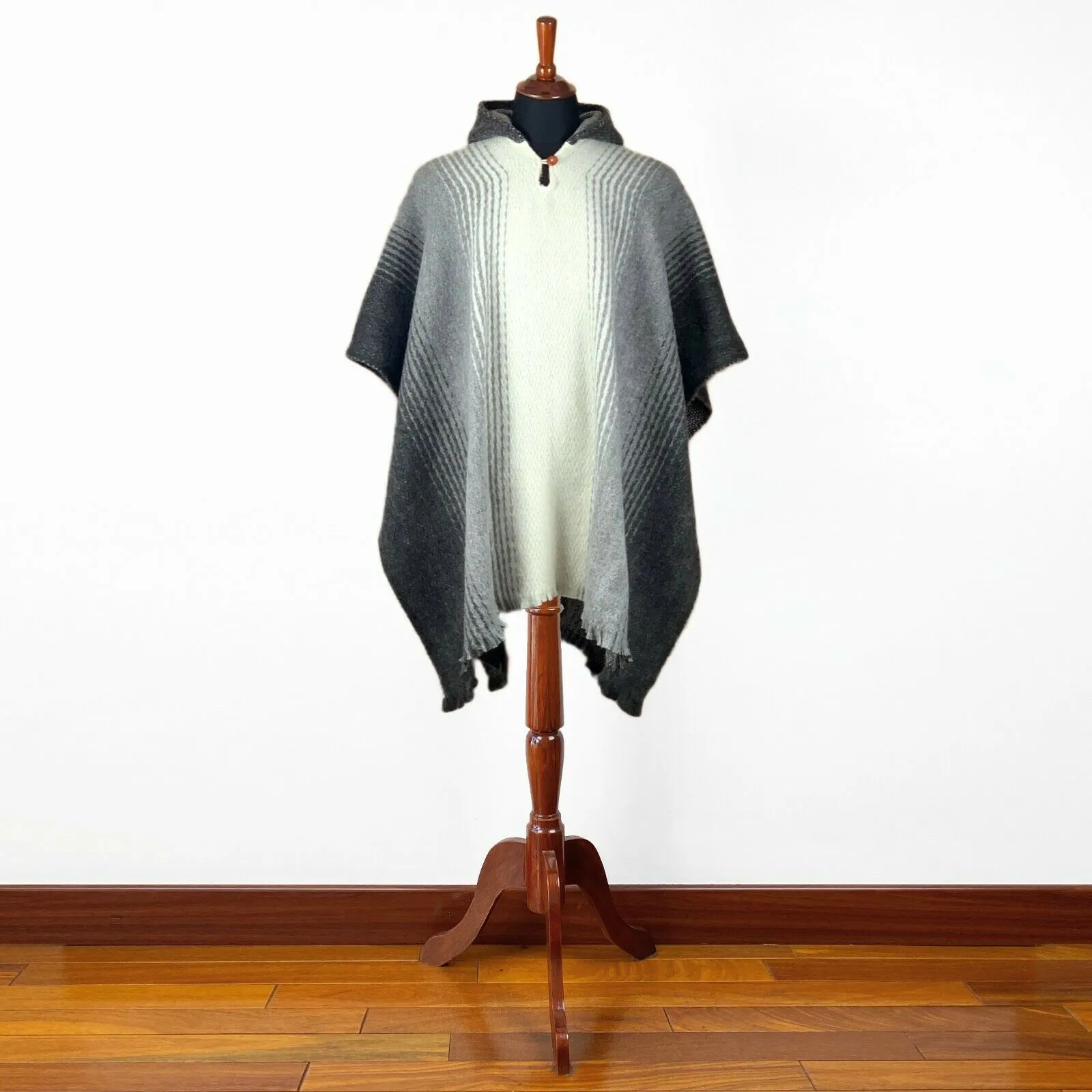 Llama Wool Unisex South American Handwoven Kids Poncho Pullover - All Sizes Family Look