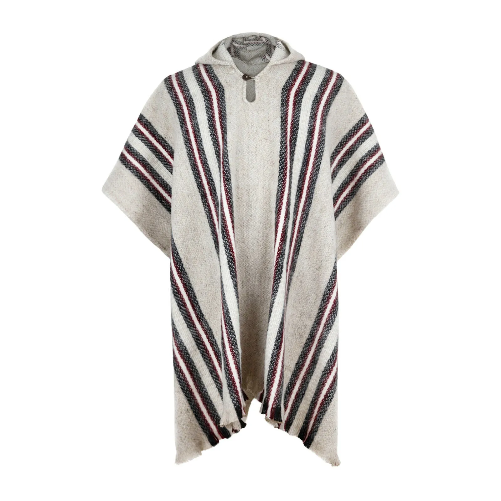 Llama Wool Unisex South American Handwoven Poncho