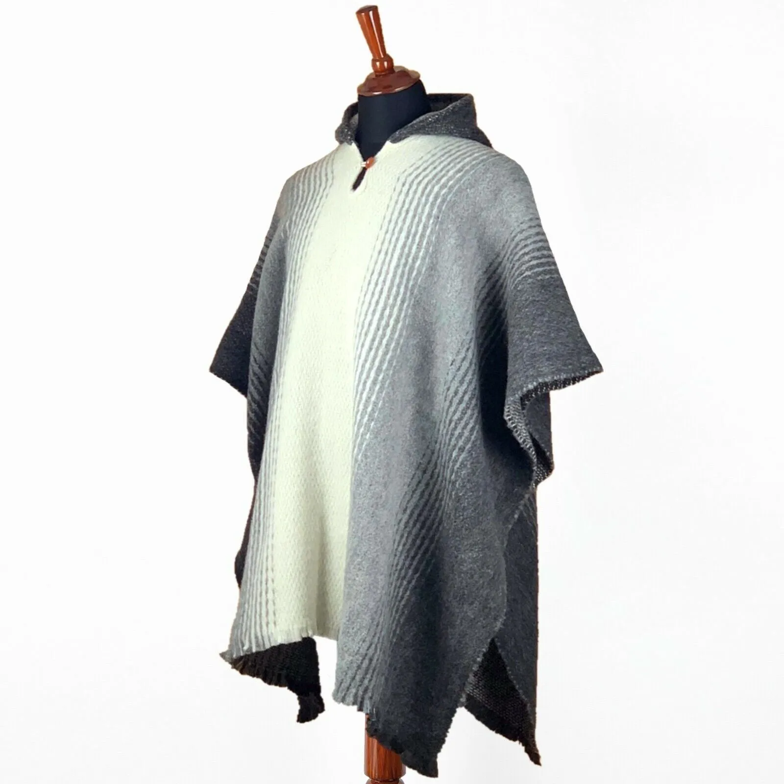 Llama Wool Unisex South American Handwoven Poncho