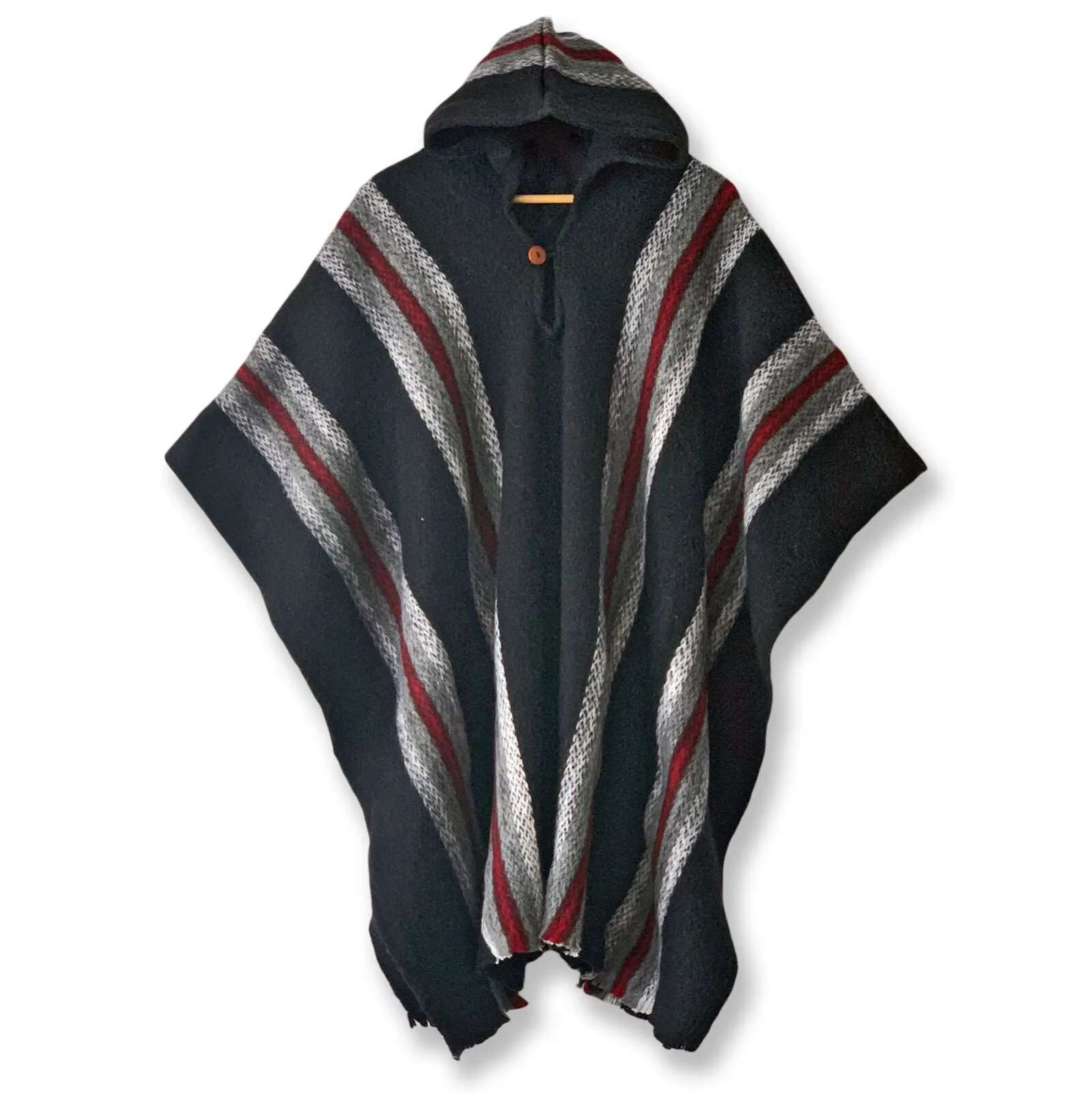 Llama Wool Unisex South American Handwoven Poncho