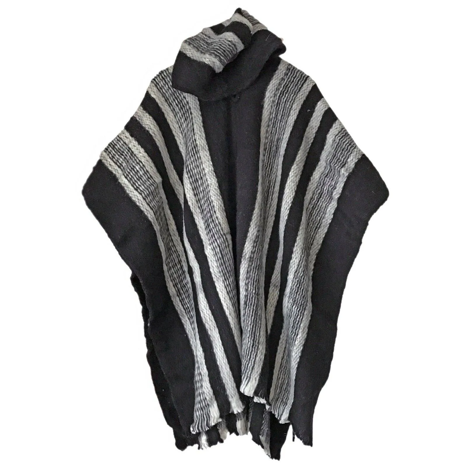 Llama Wool Unisex South American Handwoven Poncho