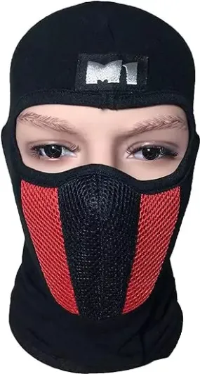 M1 Full Face Cover Balaclava Protection Filter Plain Ski Dust Mask - Red