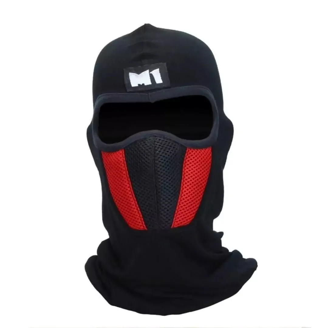 M1 Full Face Cover Balaclava Protection Filter Plain Ski Dust Mask - Red