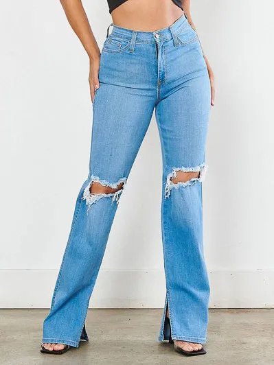 Marianne Distressed Bootcut Jeans