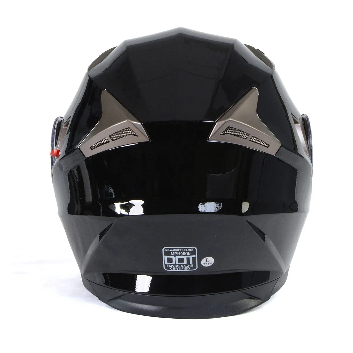 Milwaukee Helmets MPH9806DOT 'Ionized' Gloss Black Modular Helmet for Men and Women Biker w/ MP7922FMSET Heated Balaclava Bundle