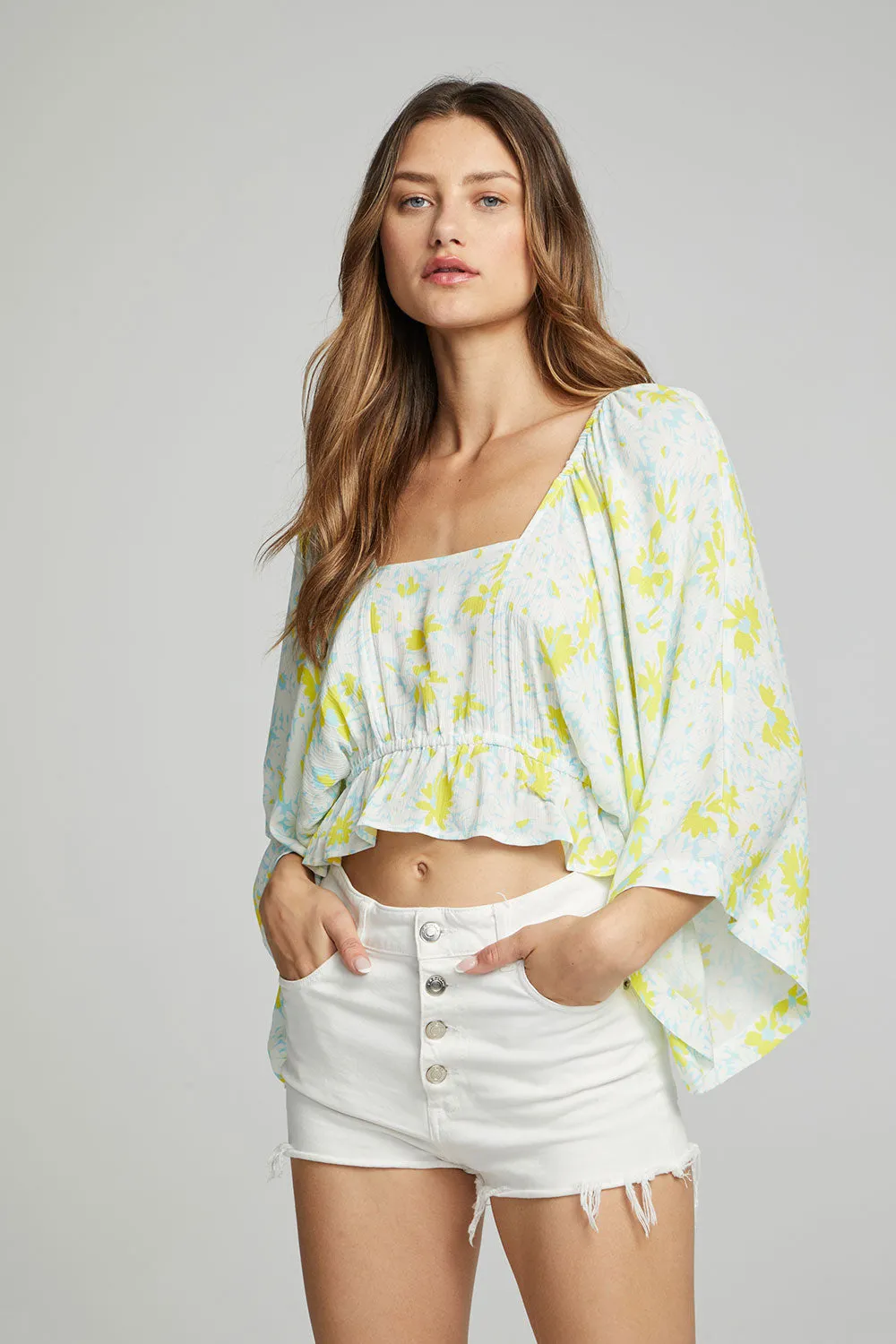 Monarch Crop Top - Daisy Floral Print