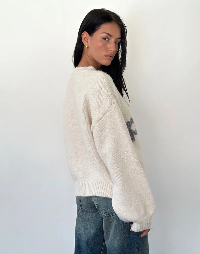 Namari Jumper in Off Piste Ivory Print