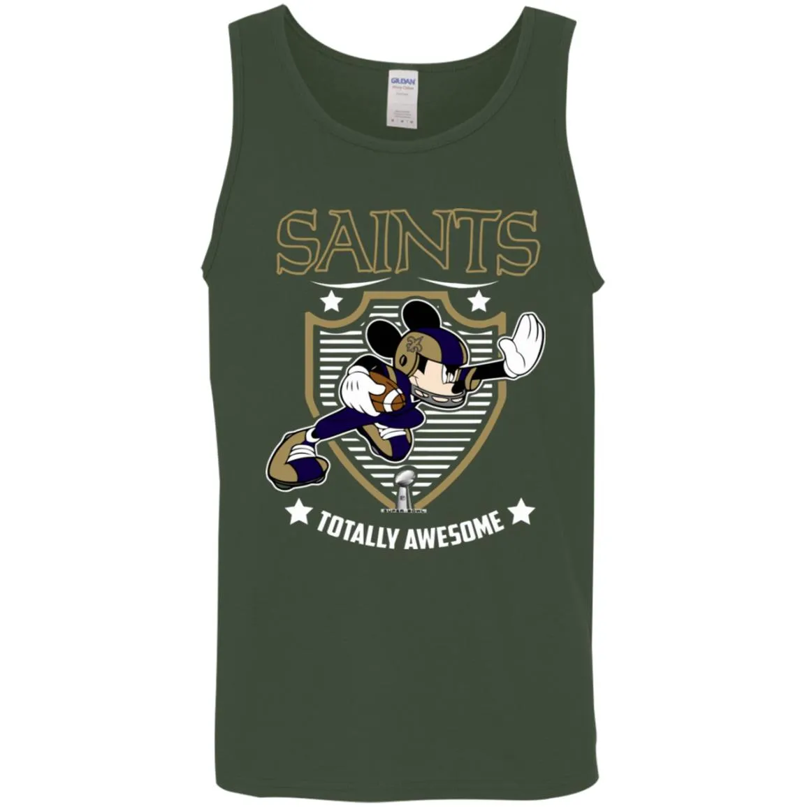 Nfl – New Orleans Saints Totally Awesome Mickey Mouse Super Bowl 2019 Football Men Cotton Tank