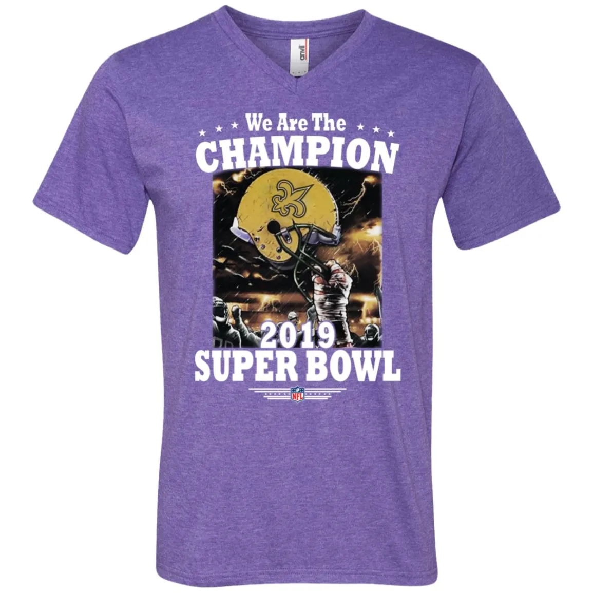 Nfl – New Orleans Saints We Are The Champion 2019 Super Bowl Football Men V-Neck T-Shirt