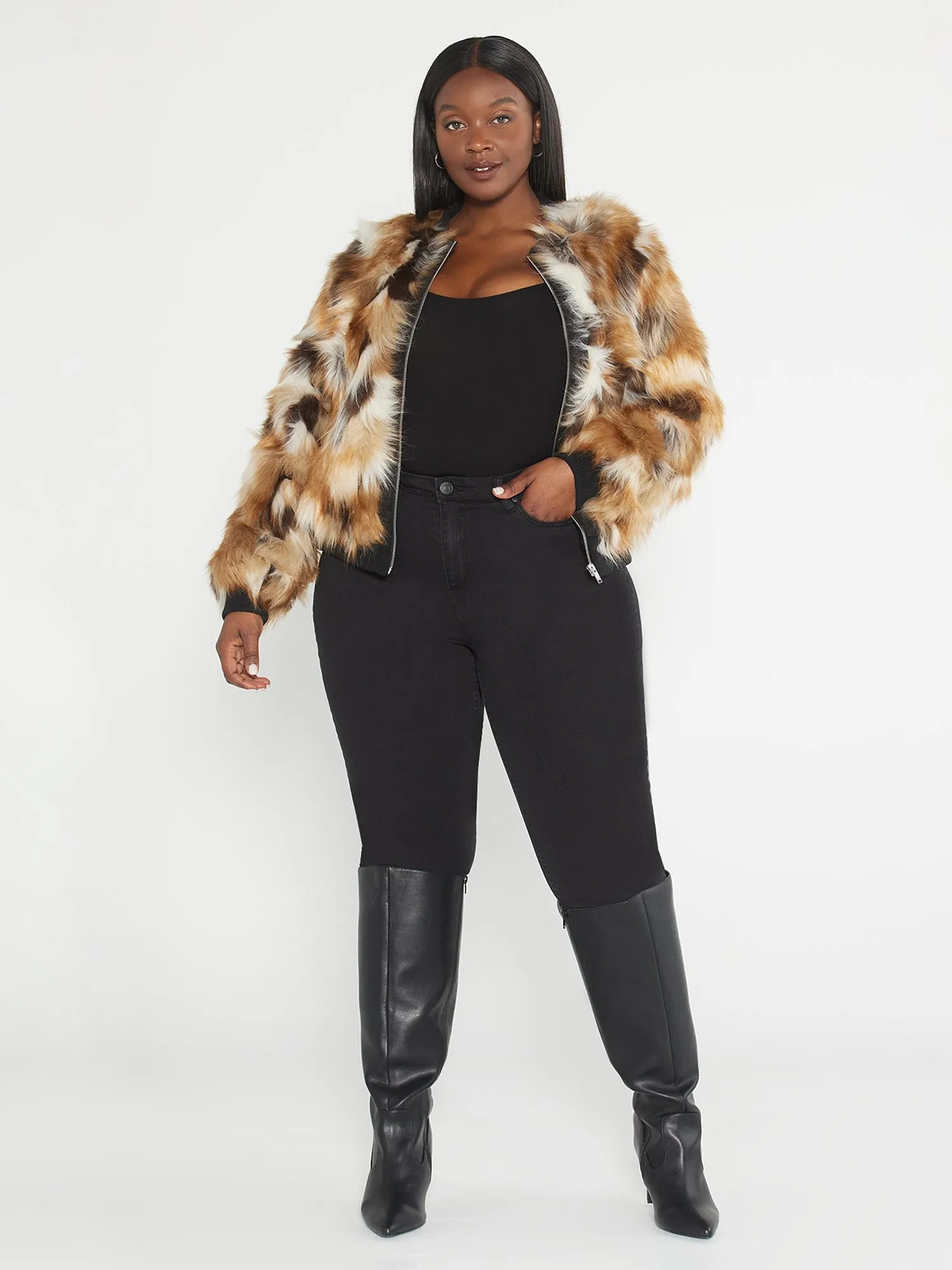 Nova Faux Fur Bomber Jacket