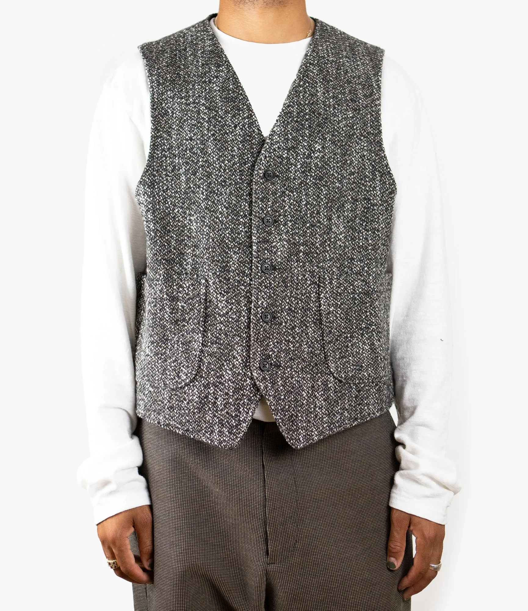 ODD Vest – Brown/Black Homespun Wool