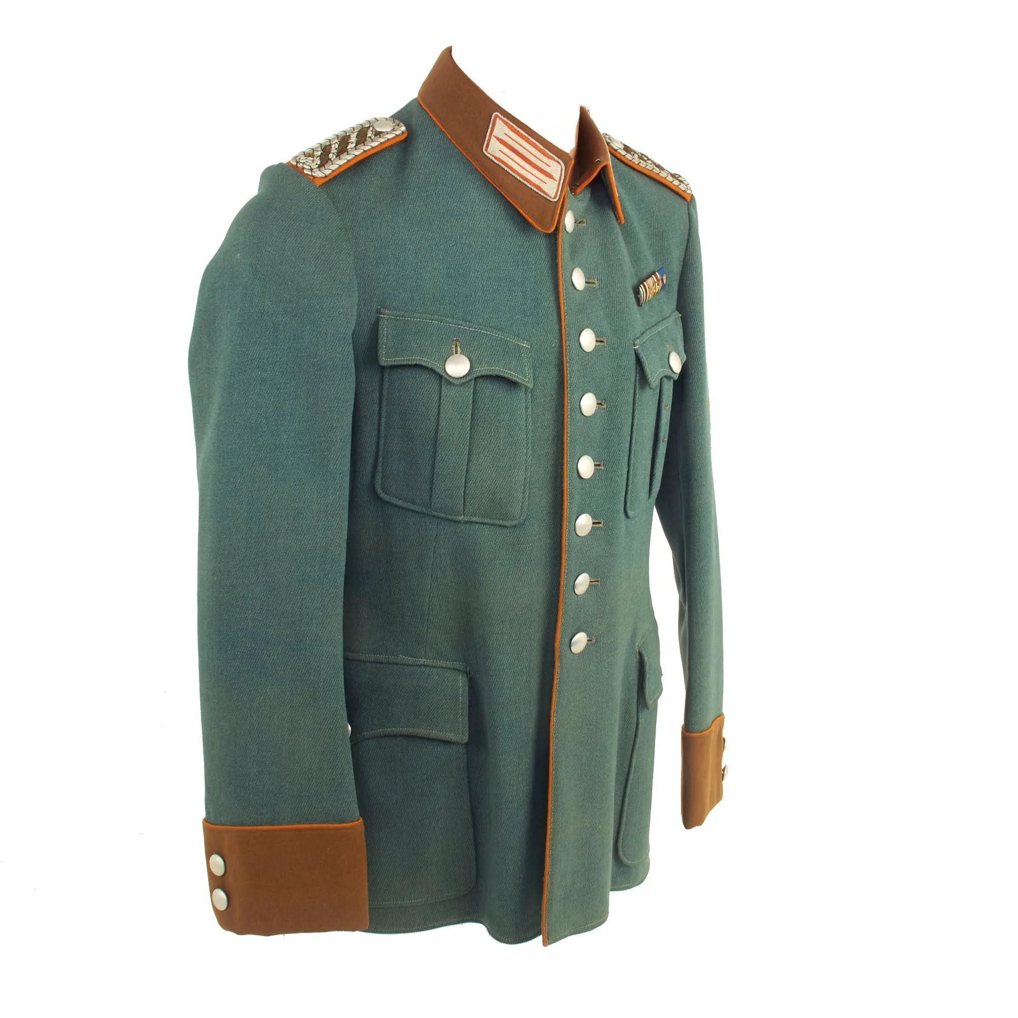 Original German WWII Gendarmerie Rural Police Weimar Area Meister NCO's M36 Field Tunic with WWI Era Medal Bar