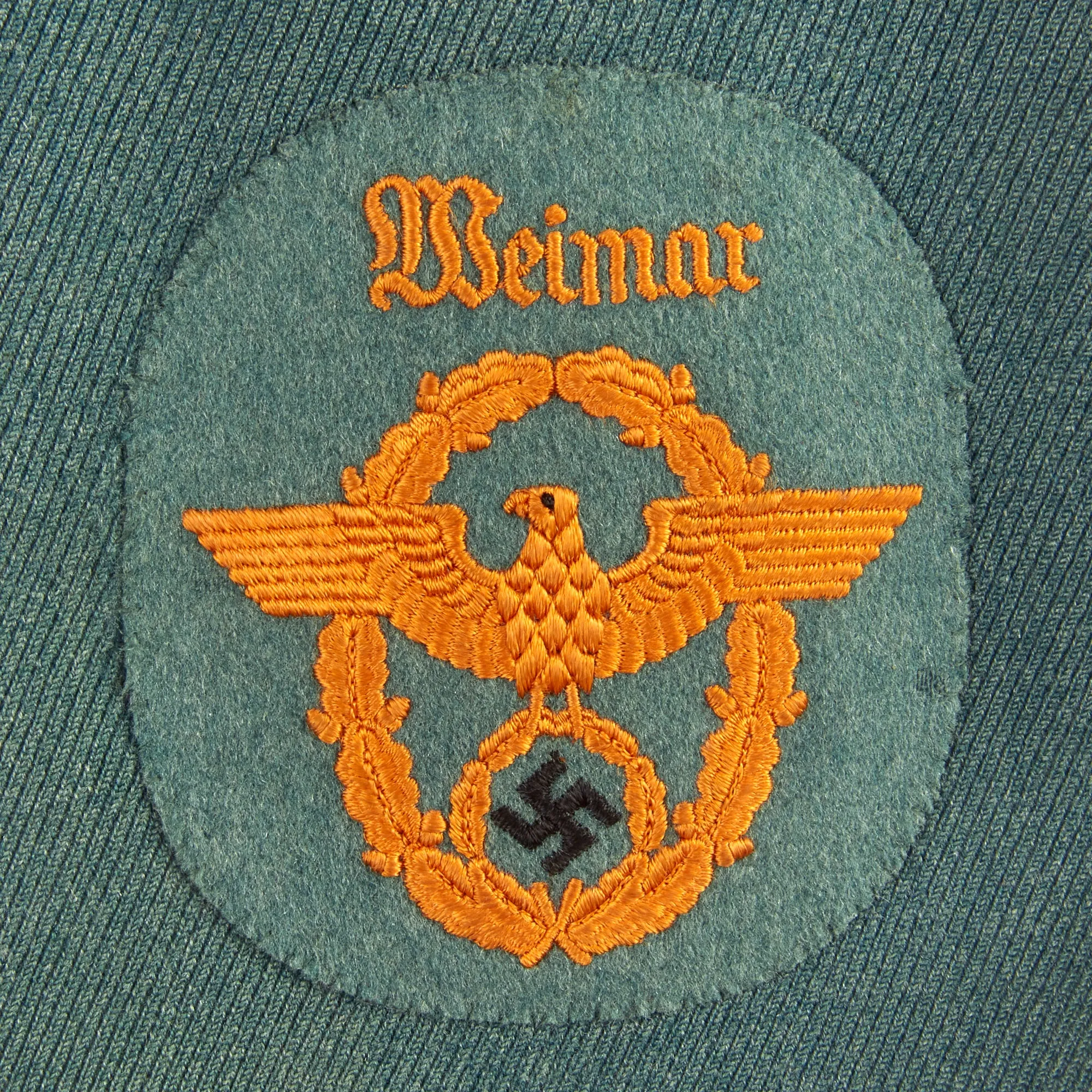 Original German WWII Gendarmerie Rural Police Weimar Area Meister NCO's M36 Field Tunic with WWI Era Medal Bar