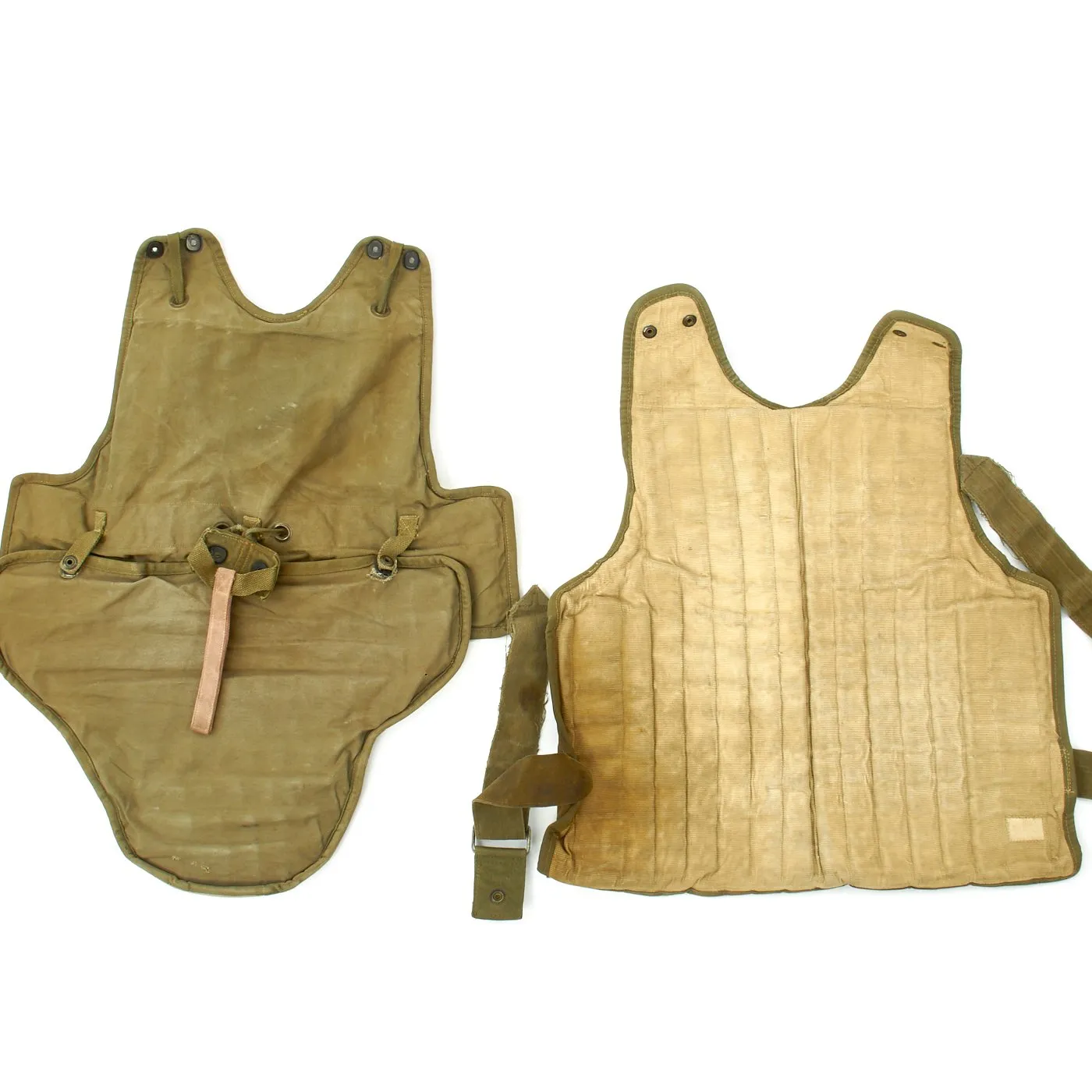 Original U.S. WWII USAAF Early Pattern M1 Flyers Protective Armor Flak Vest Jacket with Apron