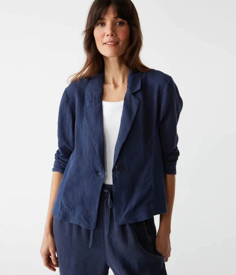 Pearson Ribbed Mixed Blazer