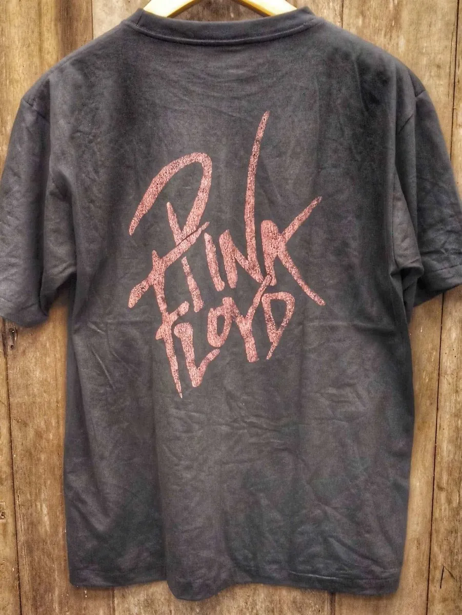 Pink Floyd Wall and Derby Figure Tee: A Distressed Vintage Tribute with Artistic Flair