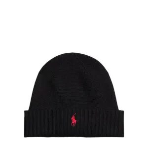 Polo Ralph Lauren Signature Pony Wool Black Beanie