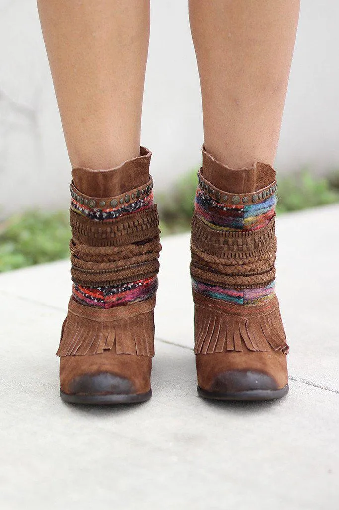 Poncho Tan Booties