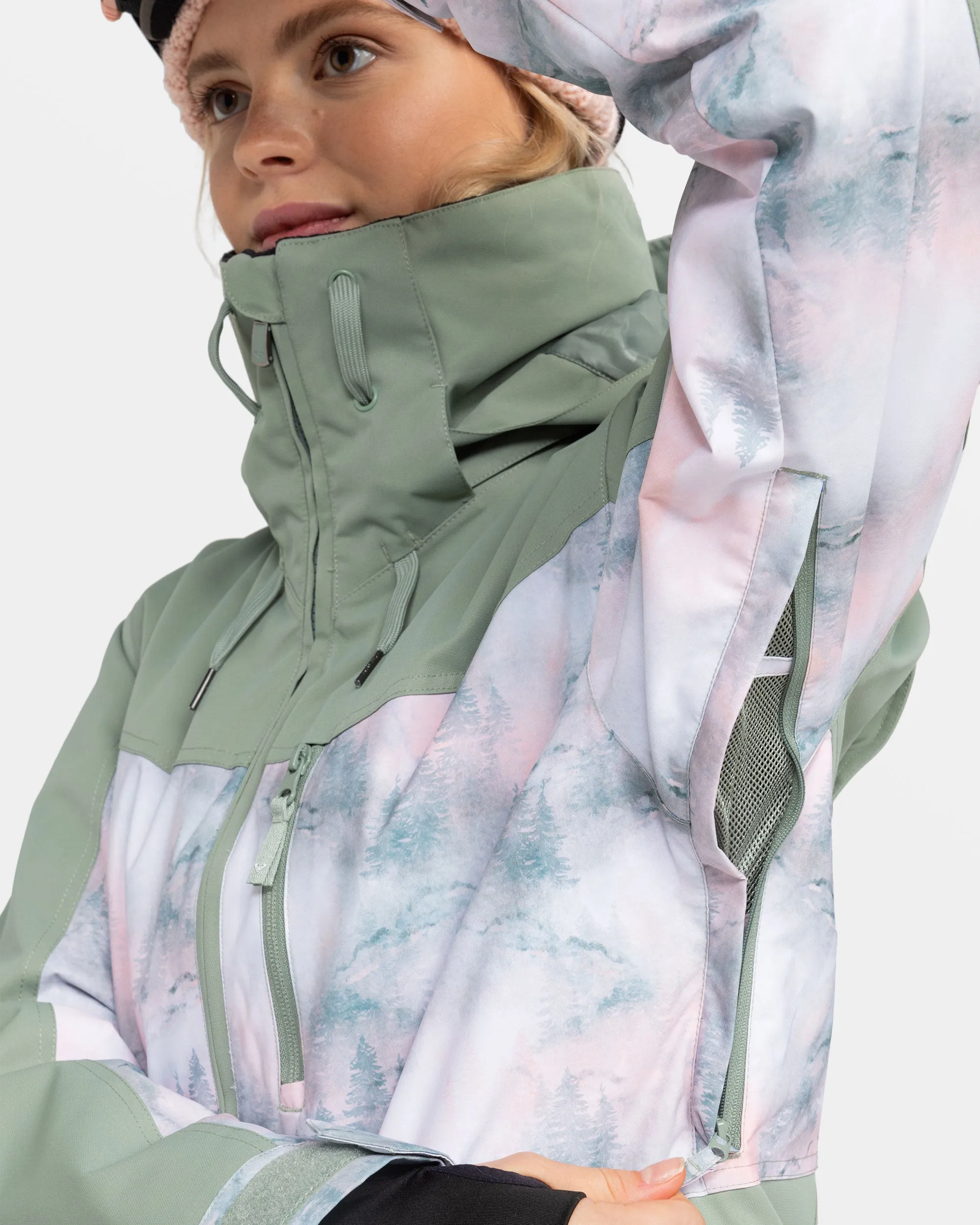 Presence Parka Snow Jacket - Sea Pine Mystery Fog