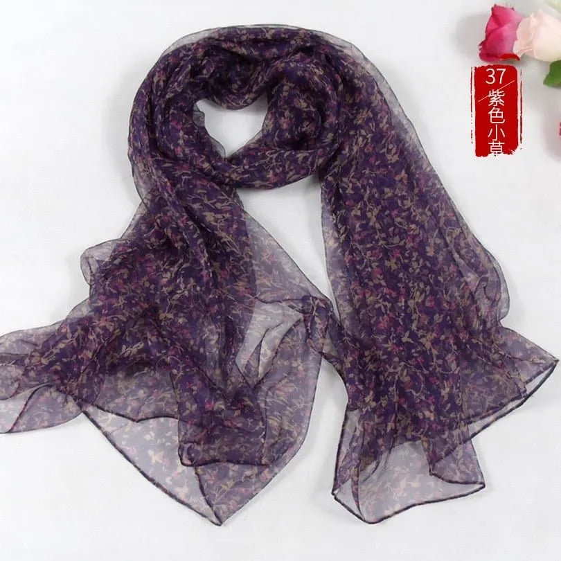 Pure Silk Long Scarves - Fashionable and Versatile 100% Natural Silk Scarves for Women