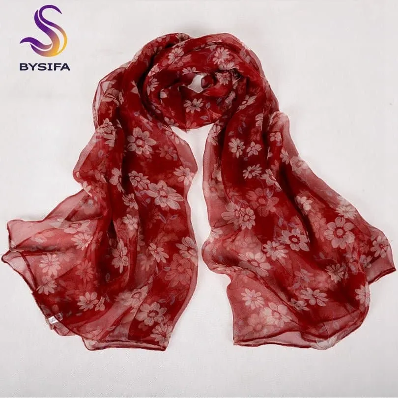 Pure Silk Long Scarves - Fashionable and Versatile 100% Natural Silk Scarves for Women