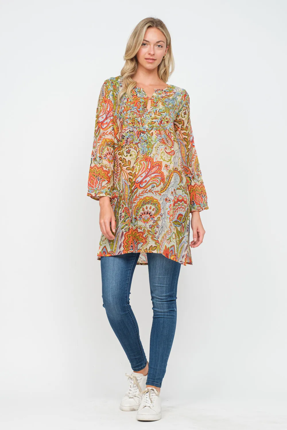 RAJ APRIL PRINTED EMBROIDERED TUNIC