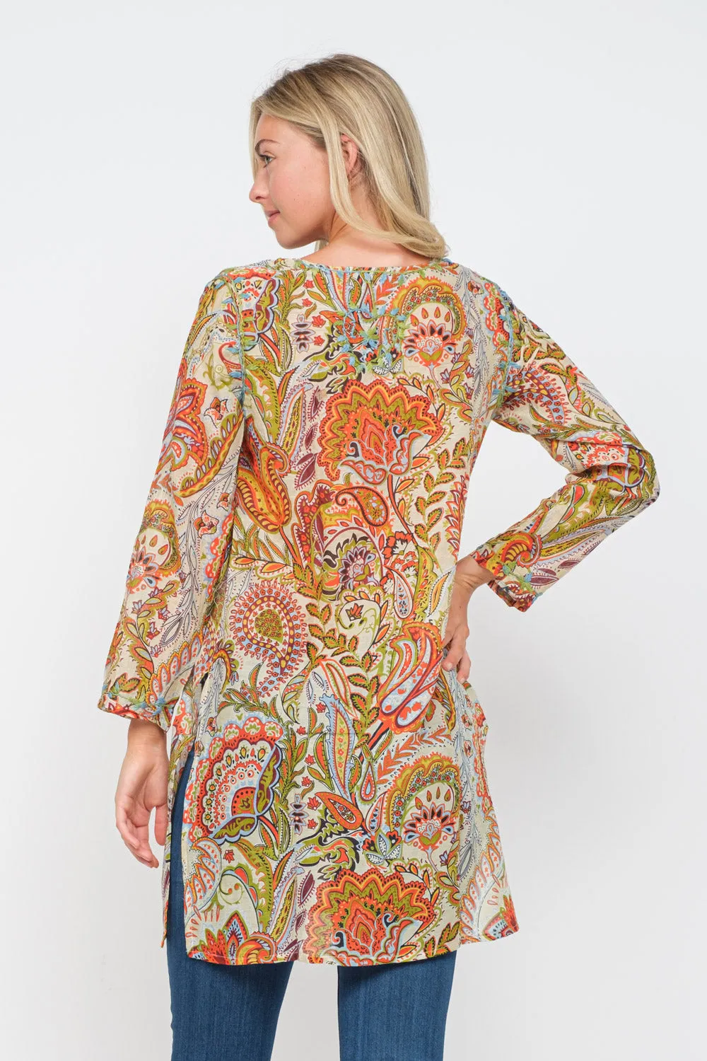 RAJ APRIL PRINTED EMBROIDERED TUNIC