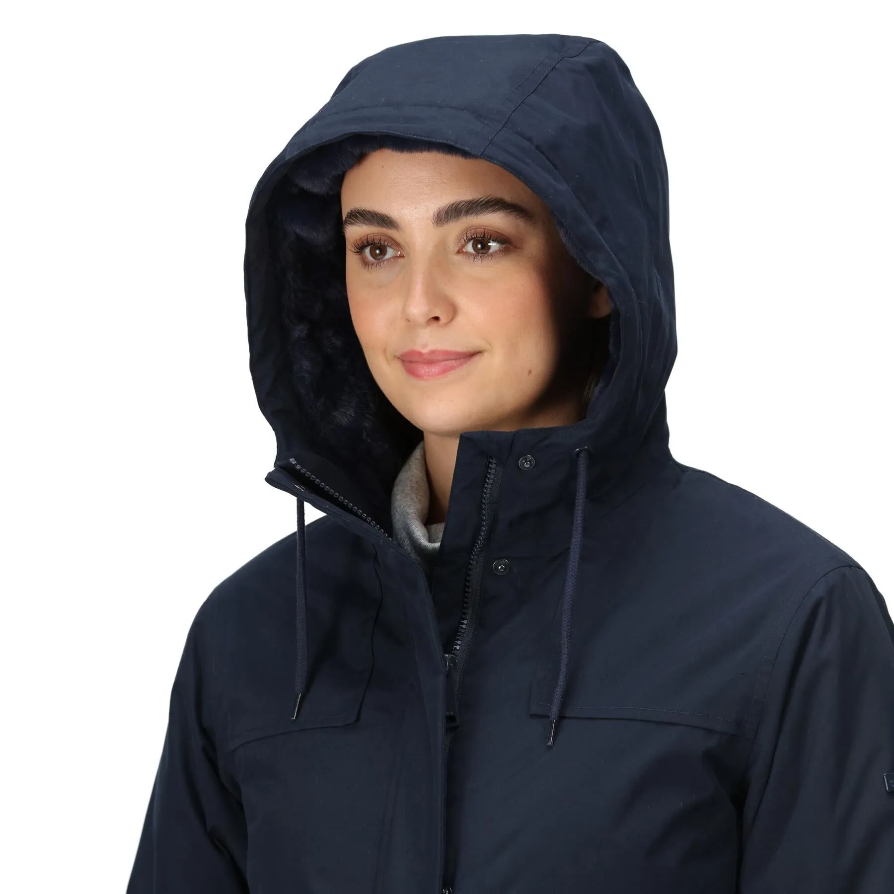 Regatta Womens Bria Fur Lined Waterproof Hooded Insulated Jacket