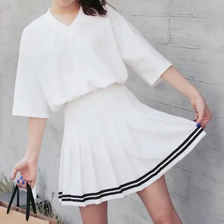 Sailor Preppy Mini Pleated Skirt