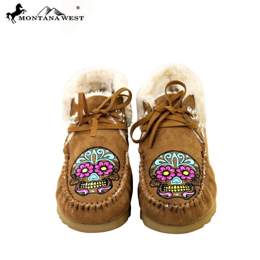 SBT-003 Montana West Moccasins Sugar Skull Collection