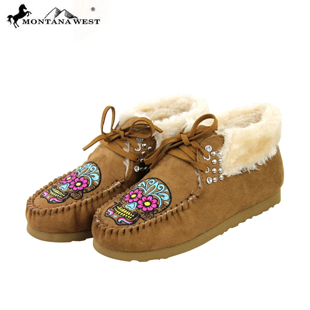 SBT-003 Montana West Moccasins Sugar Skull Collection