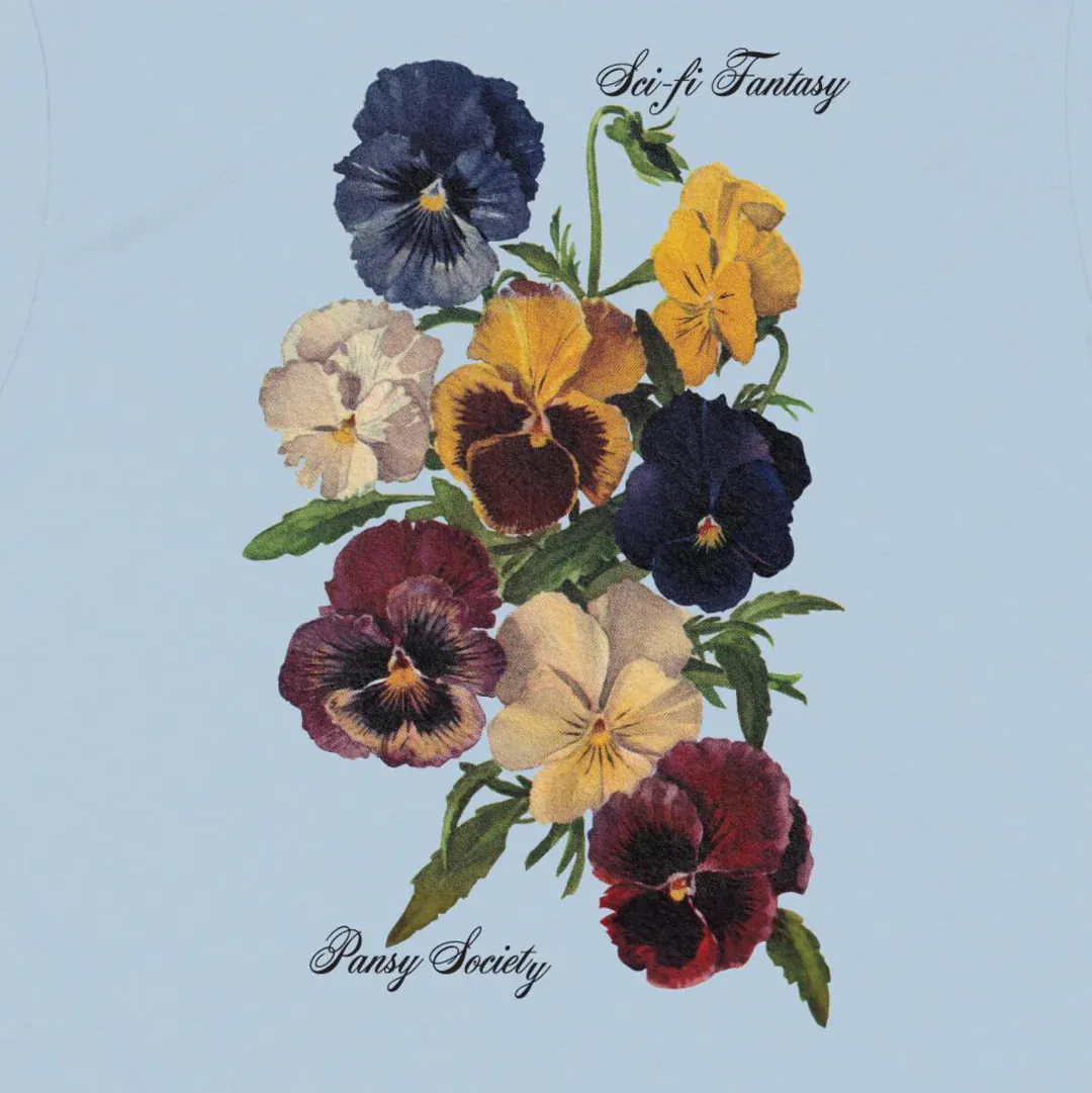 SCI-FI FANTASY - Pansy Society Tee Soft Blue