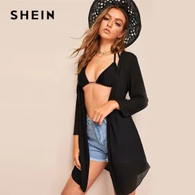 SHEIN Spring Longline Kimonos