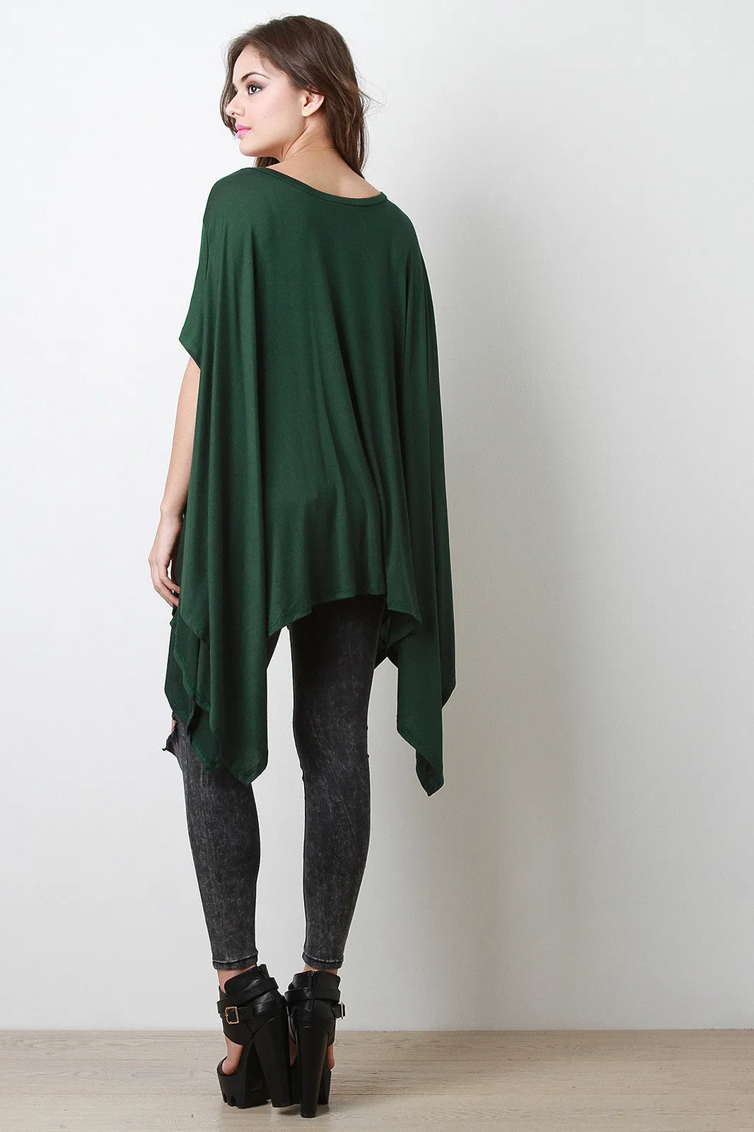 Short Sleeve Poncho Top