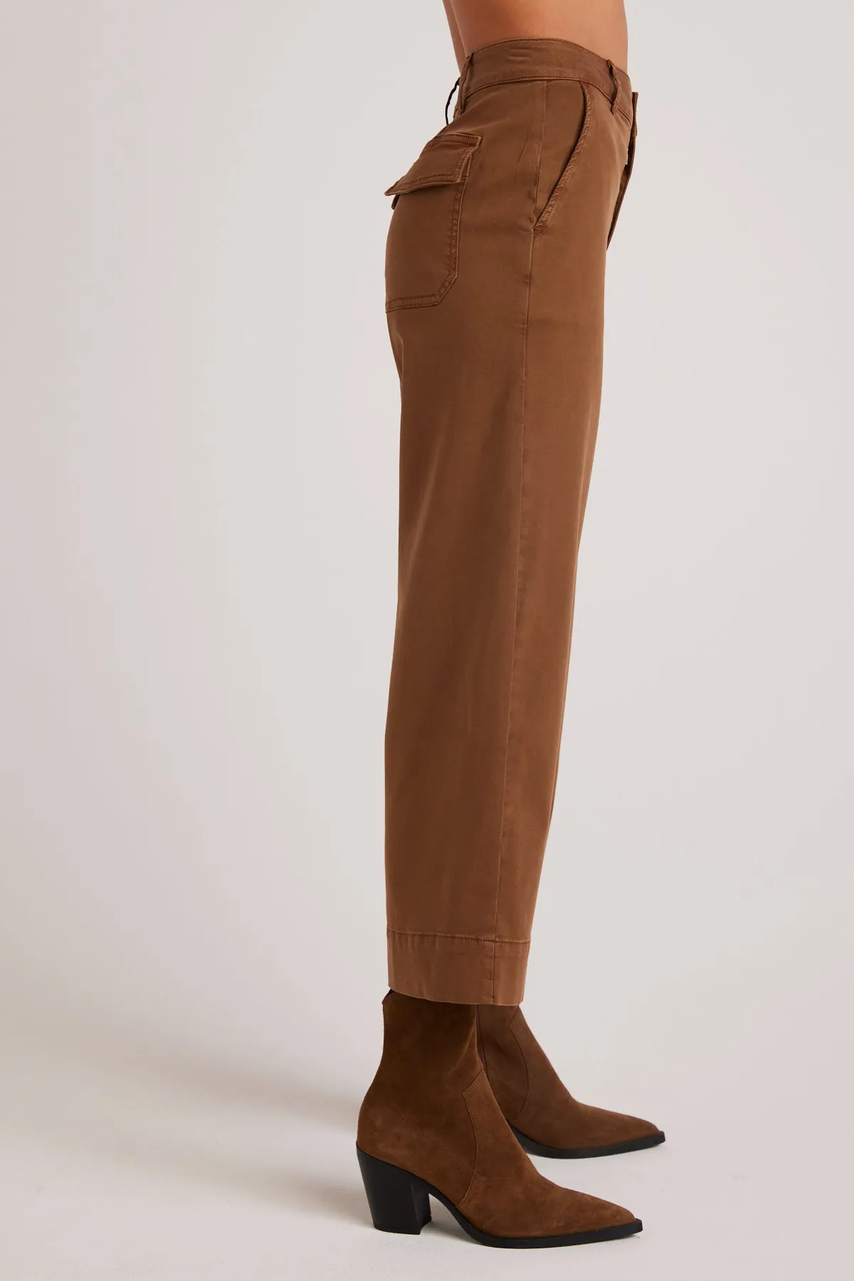 Sofia Wide Leg Crop Pant | Spiced Brown